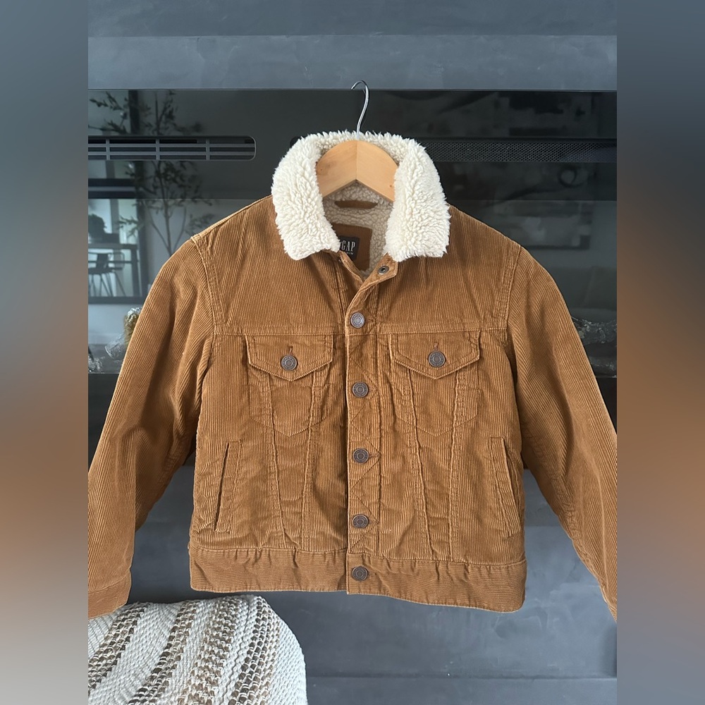 GAP Youth Brown Sherpa-Lined Jacket NWOT!